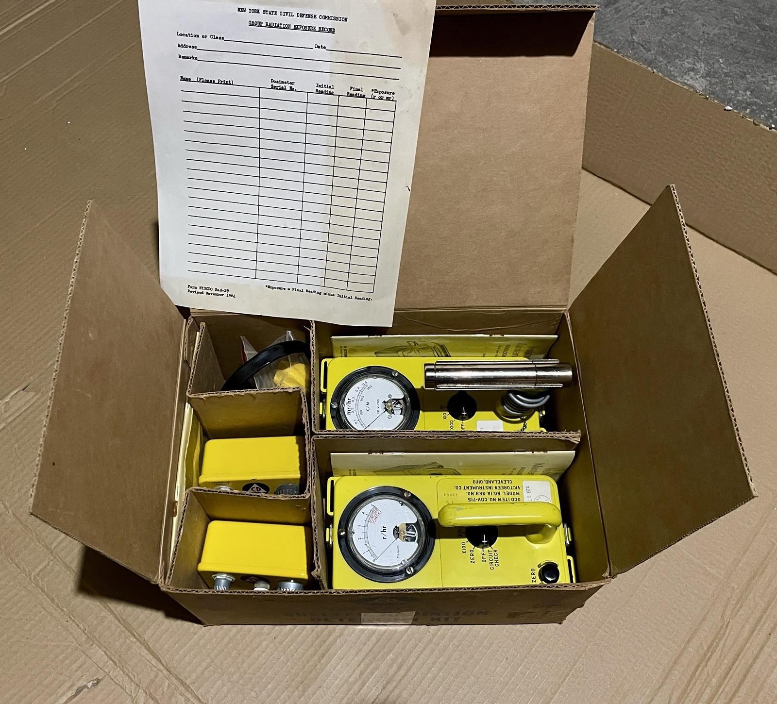Shelter Radiation Detection Kit CD V777-1 Fallout Kit