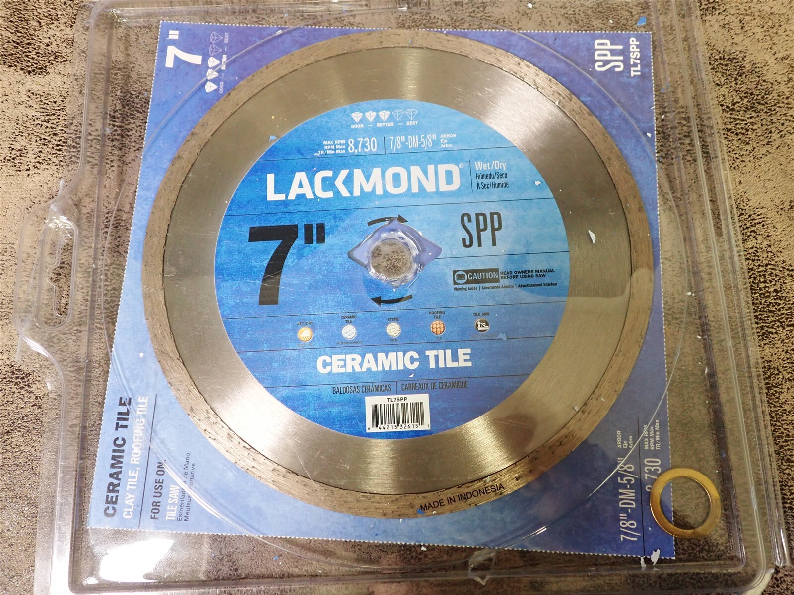 NEW Lackmond TL7SPP 7" Ceramic Tile Blade(BN294)