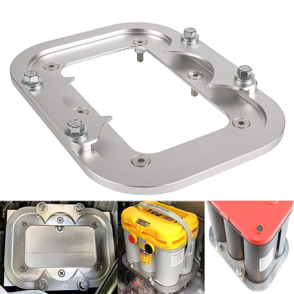 Battery Tray Replacement Aluminum Alloy Battery Pallet for Optima 34/78
