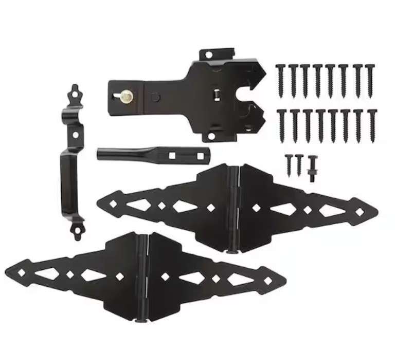 Everbilt 20026 Black Deluxe Latch Gate Set NEW