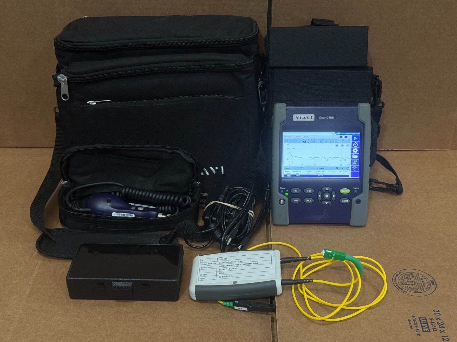 Viavi E118FA65PPM SmartOTDR w/ P5000i Probe Fiber Test Kit 1650nm Live PON