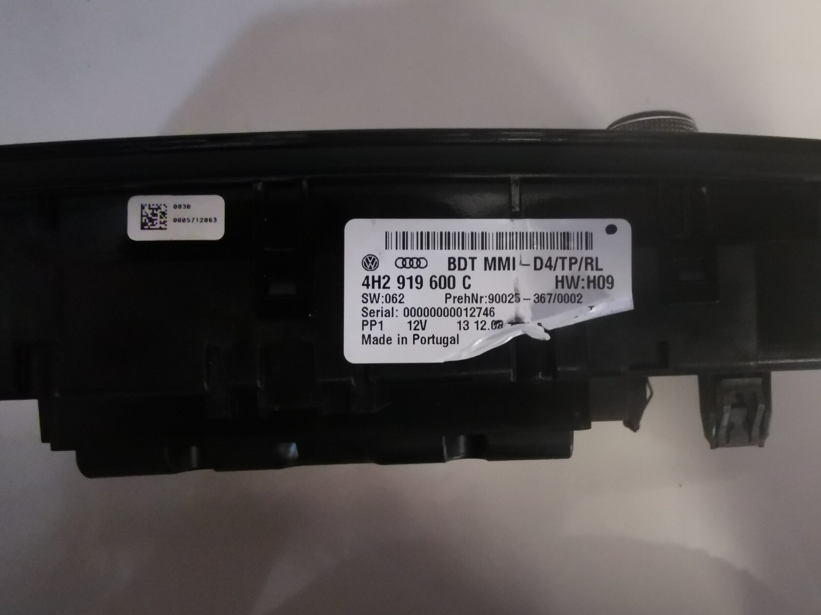 AUDI A8 RADIO SAT NAV CONTROL PANEL 4H2919600C 2009-ON
