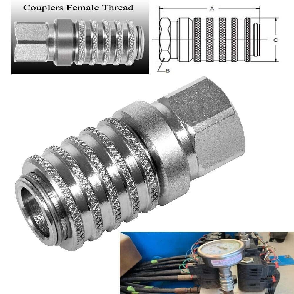 PD242 Series PD Steel Test Port & Diagnostic Equipment Quick Coupler w/ Female