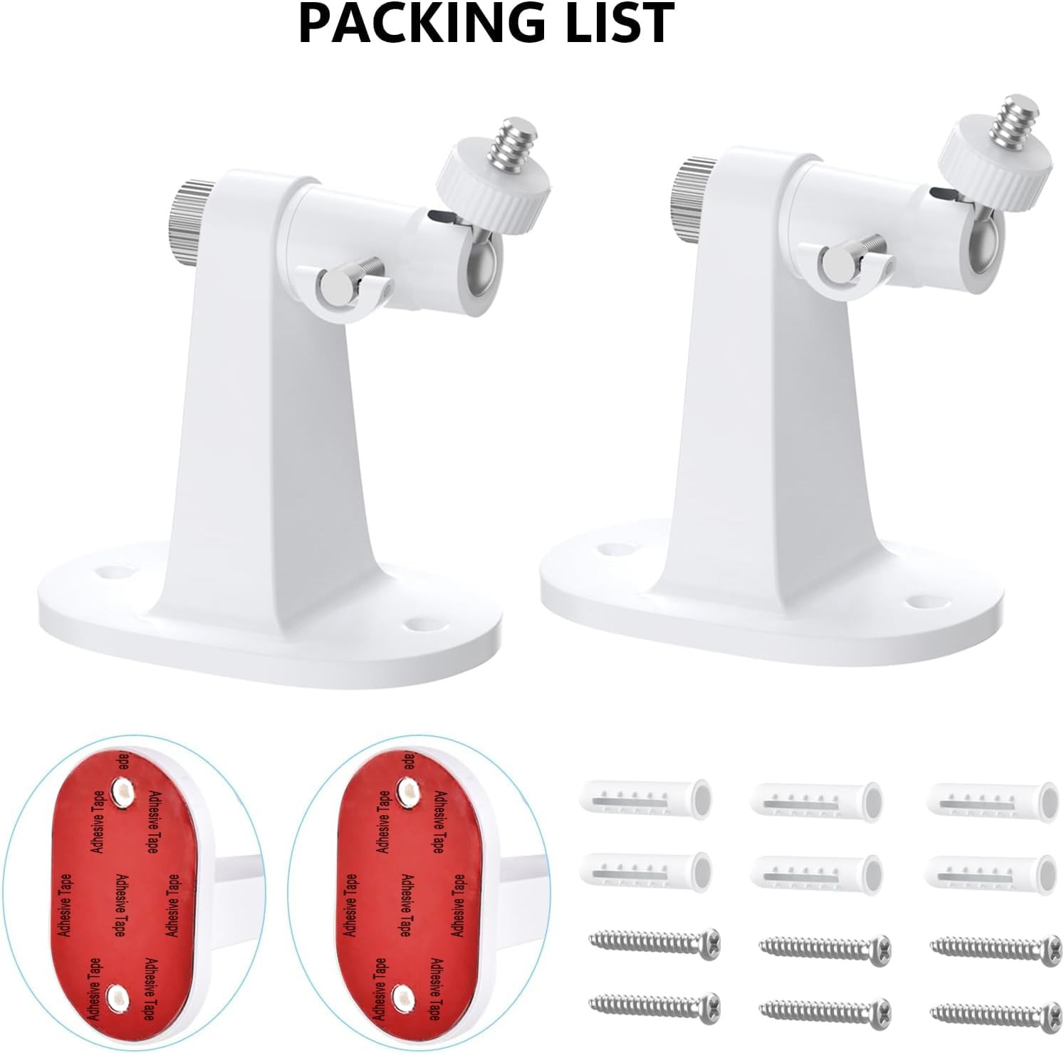 2Pack Ring Camera Wall Mount for Stick Up Cam & Outdoor White