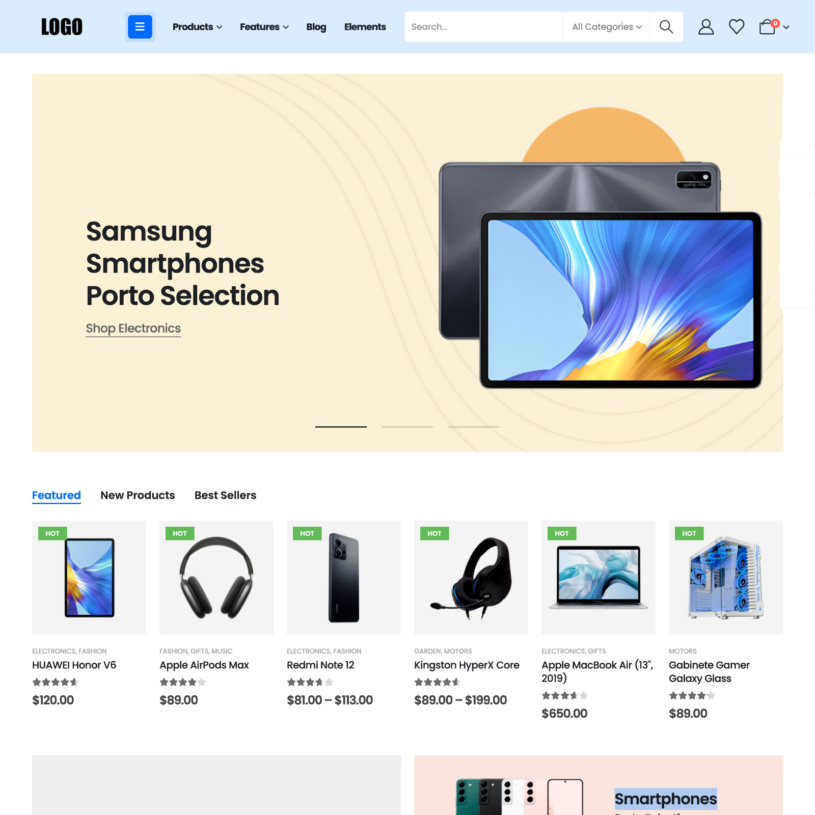 Smartphone Store Website Design for Sale with Free VPS Web Hosting