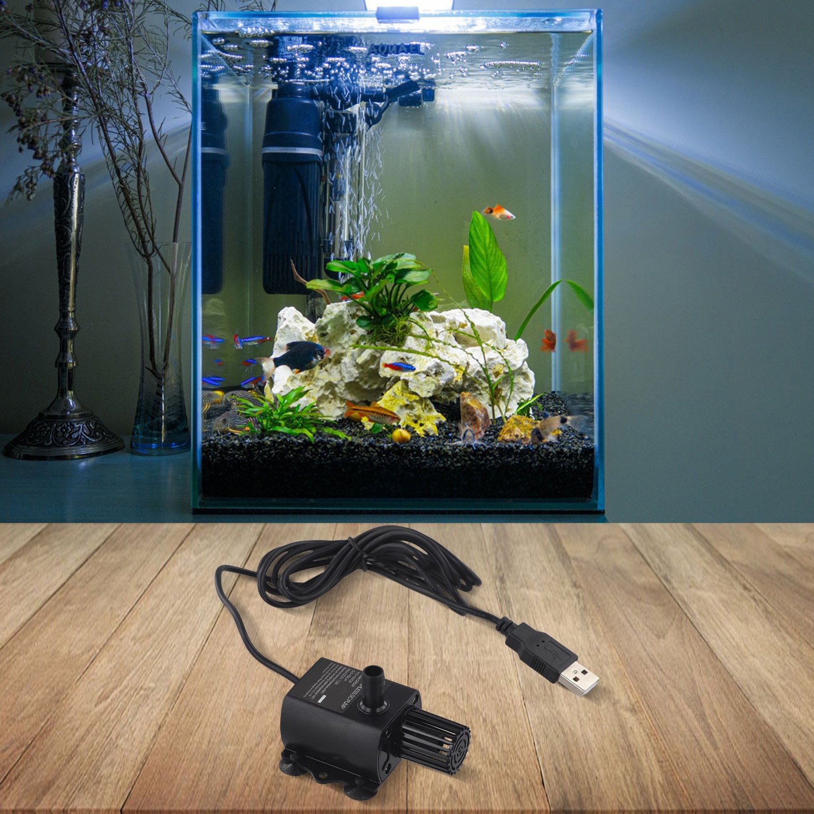 Compact USB Brushless Water Pump with Filter for Various Water Applications