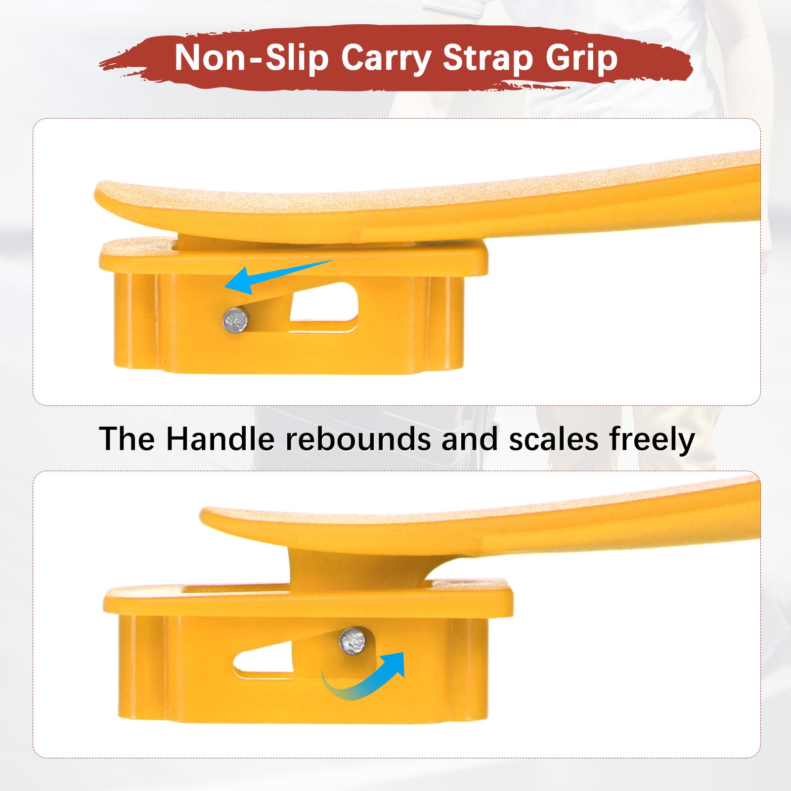 1PCS Luggage Replacement Handle for Suitcase - [Yellow-8.5IN]