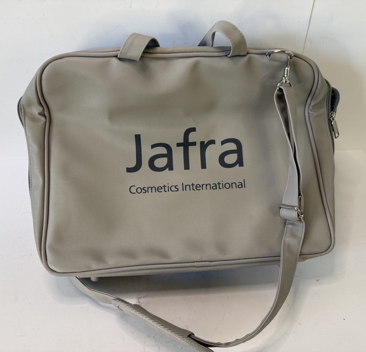 Jafra Cosmetics International Gray Consultant Messenger Bag Travel Laptop Case