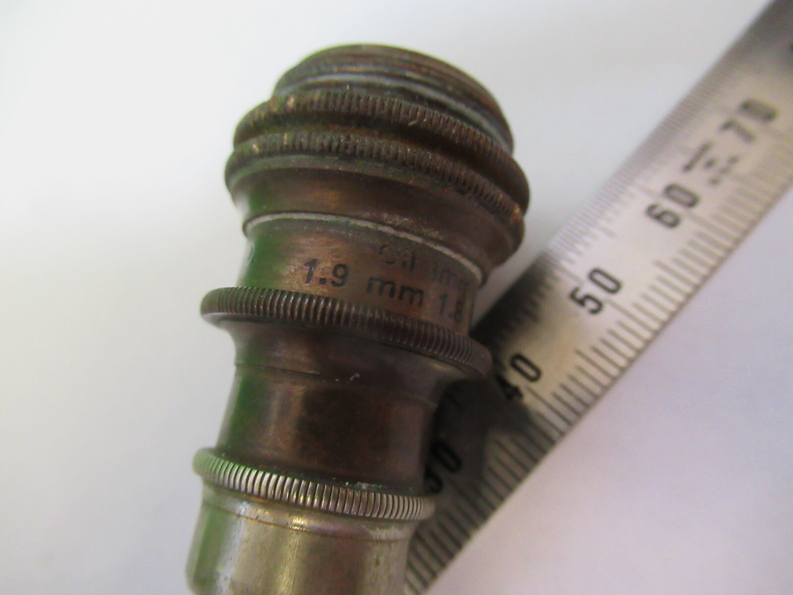 ANTIQUE BRASS OBJECTIVE BAUSCH LOMB OPTICS MICROSCOPE as pictured &z1-a-204