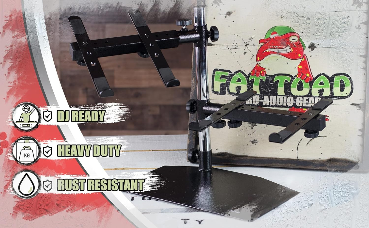 Double DJ Laptop Stand (Table-Top PRO Edition) – 2 Tier Portable PC Computer Equ