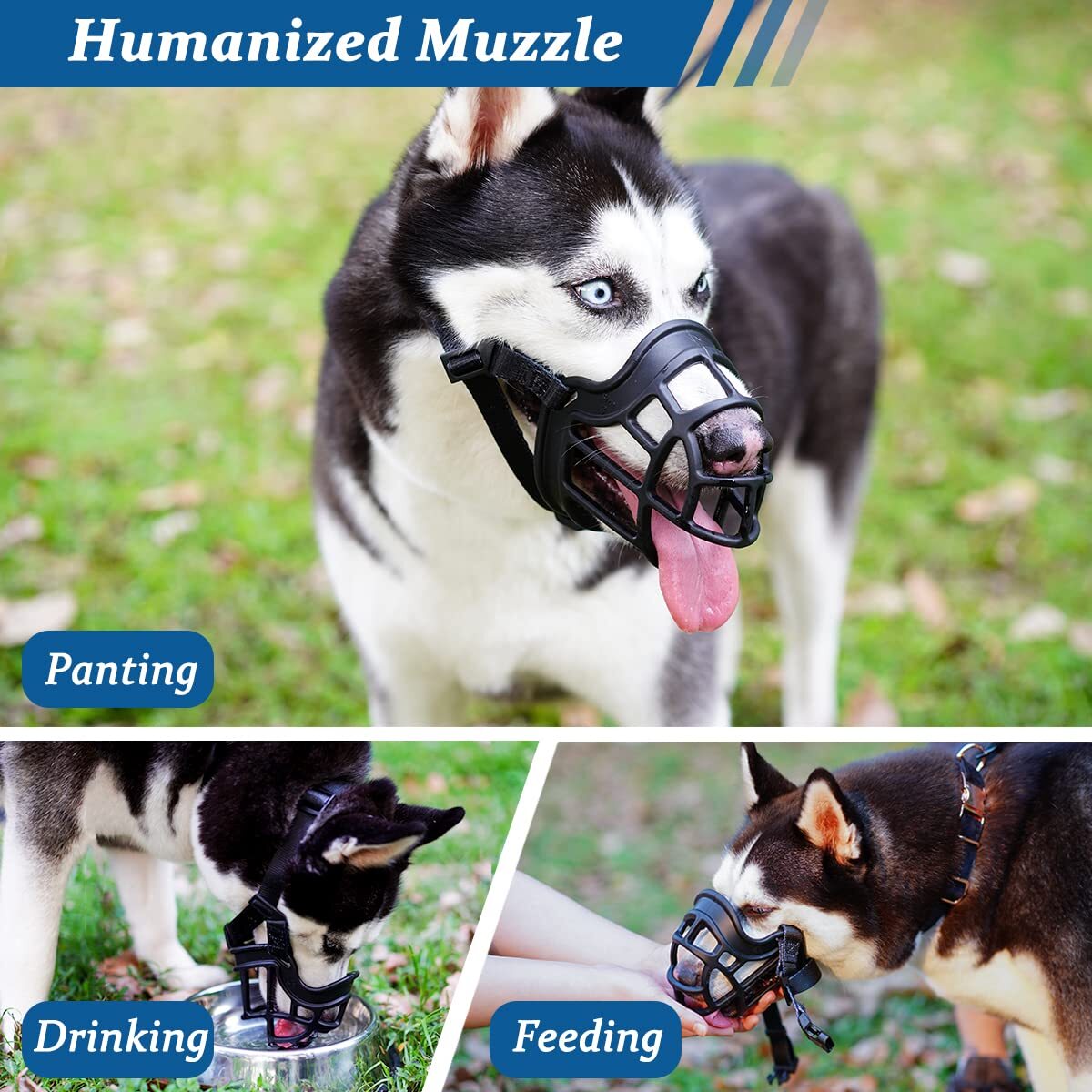 Dog Muzzle Basket Muzzle Anti Biting Chewing Sturdy Lightweight Muzzle Allows...