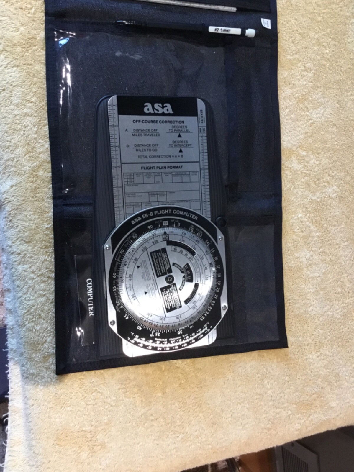 nice ASA E6-B Flight Computer with Nylon case and instructions