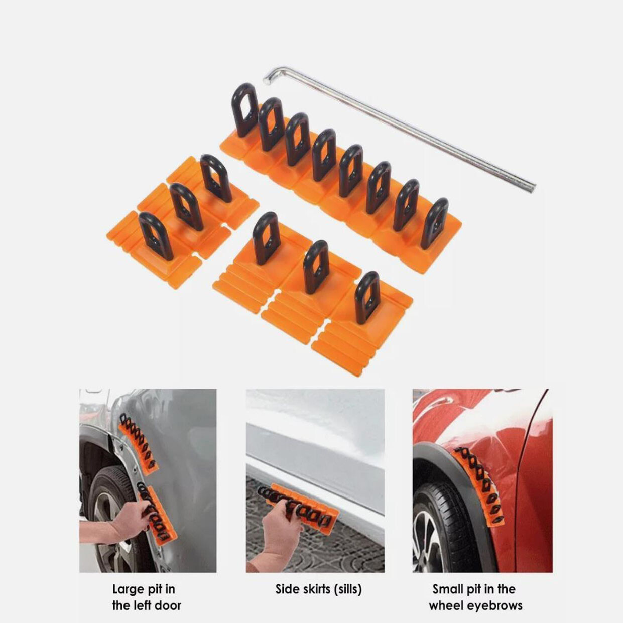Auto Body Repair Puller Glue Tabs Set for Car Paintless Dent Removal Tool