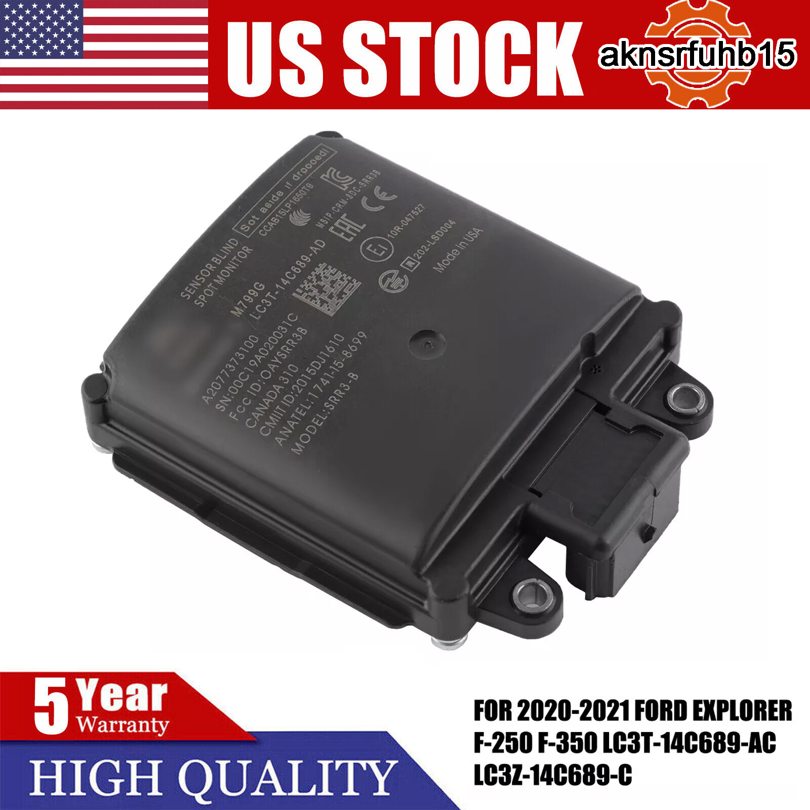 New Blind Spot Radar Module for 2020 2021 Ford Explorer F-250 F-350  Super Duty