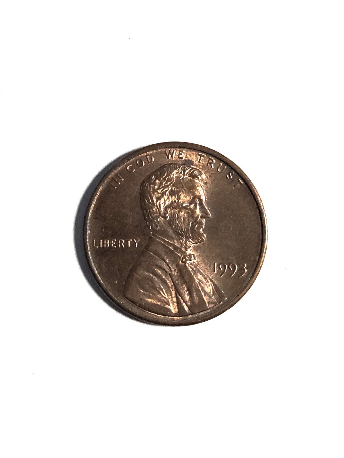 1993 P Lincoln Memorial Cent. RB EF+.  Free Shipping.