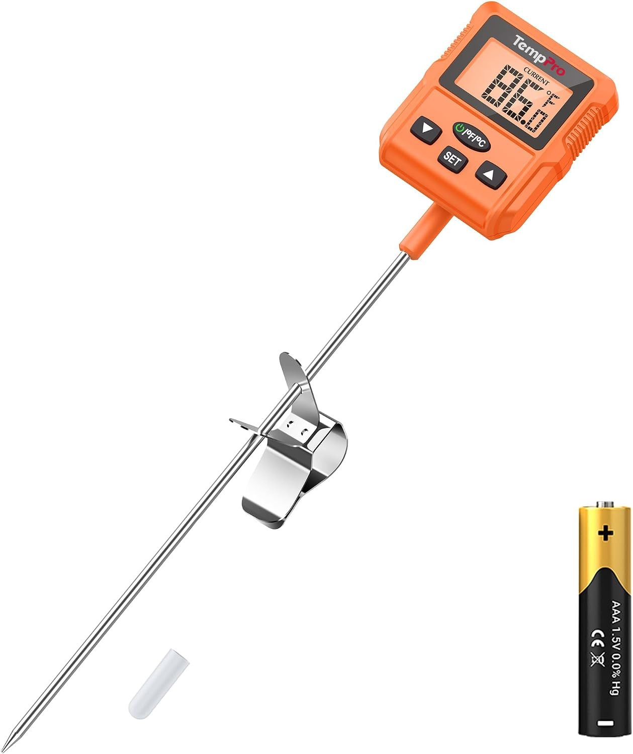 Tempdip Programmable Candy Thermometer with Pot Clip | Instant Read Deep Fryer O
