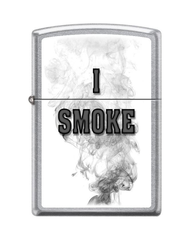 Zippo Lighter-I Smoke Design Street Chrome Windproof Lighter Z5399
