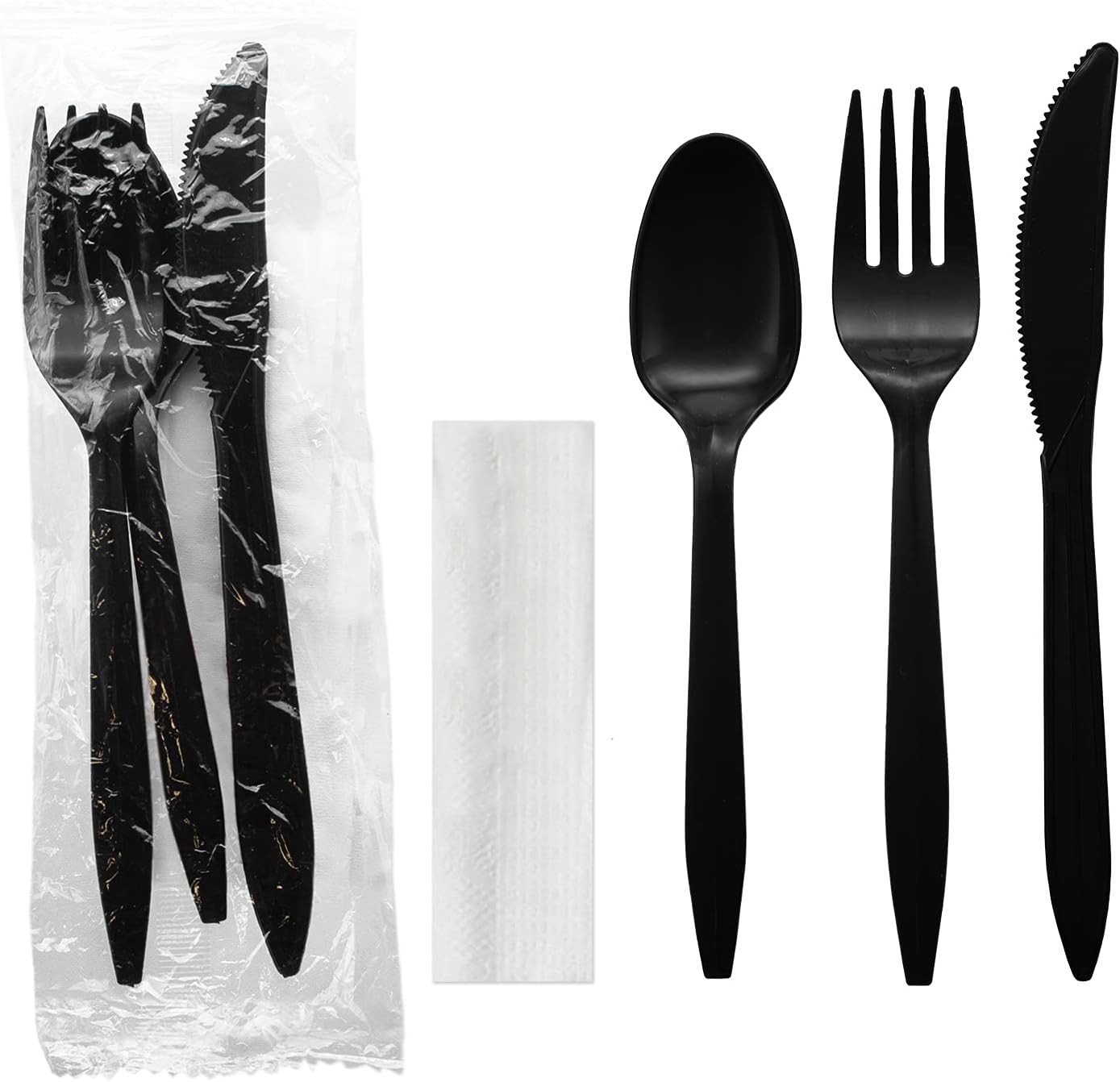 Party entials Indivily Wrapped Plastic Cutlery Paets/Sierware
