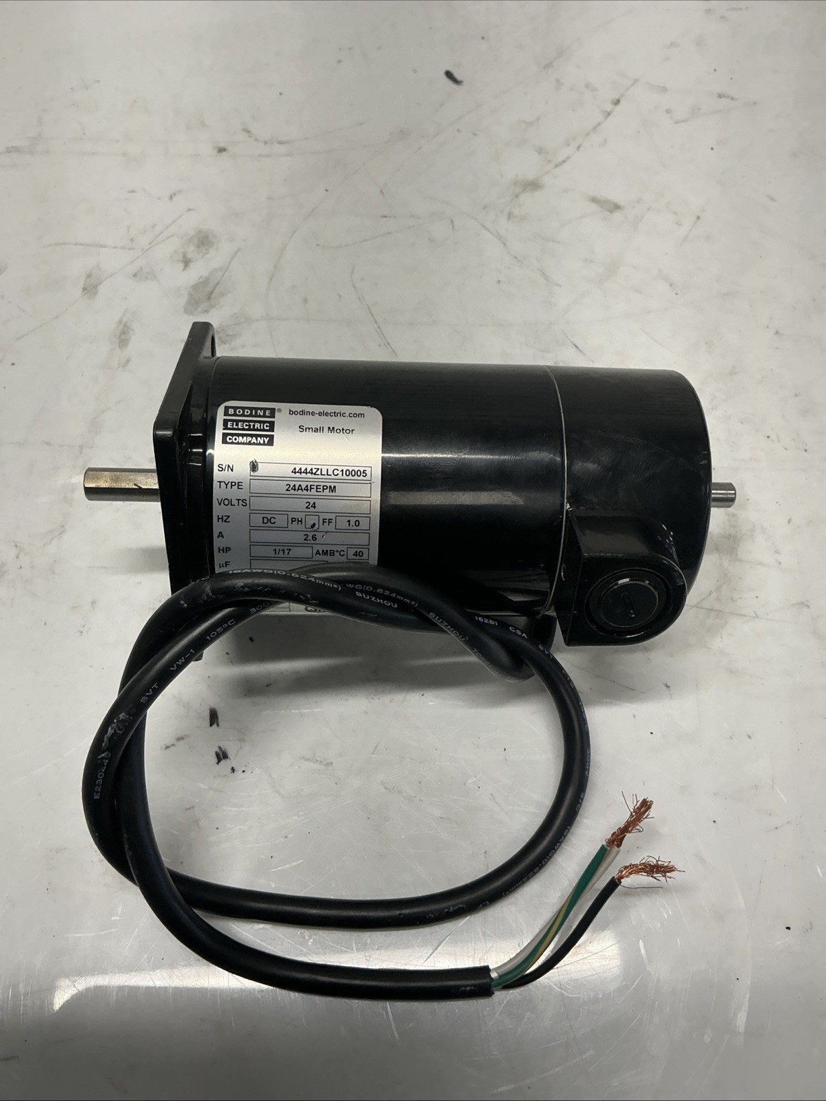 Bodine Electric 24A4FEPM Electric Motor 1/17 HP 2500 RPM. X-679S