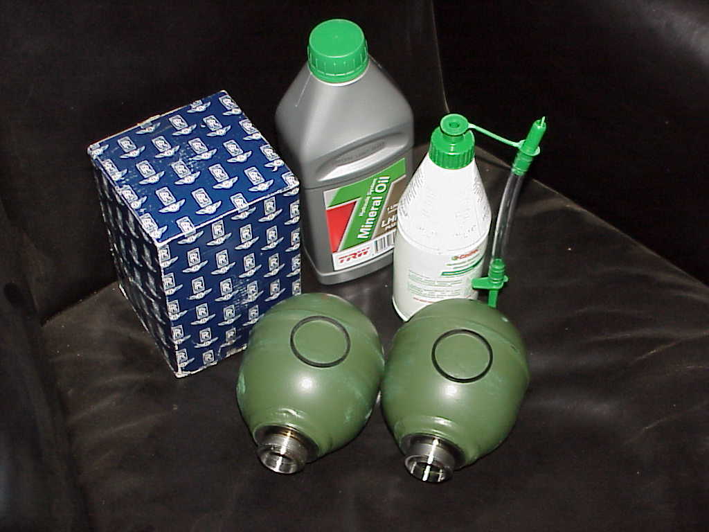 Rolls-Royce Bentley Rear Shock Damper Gas Spring (Sphere) Kit 1980-2002