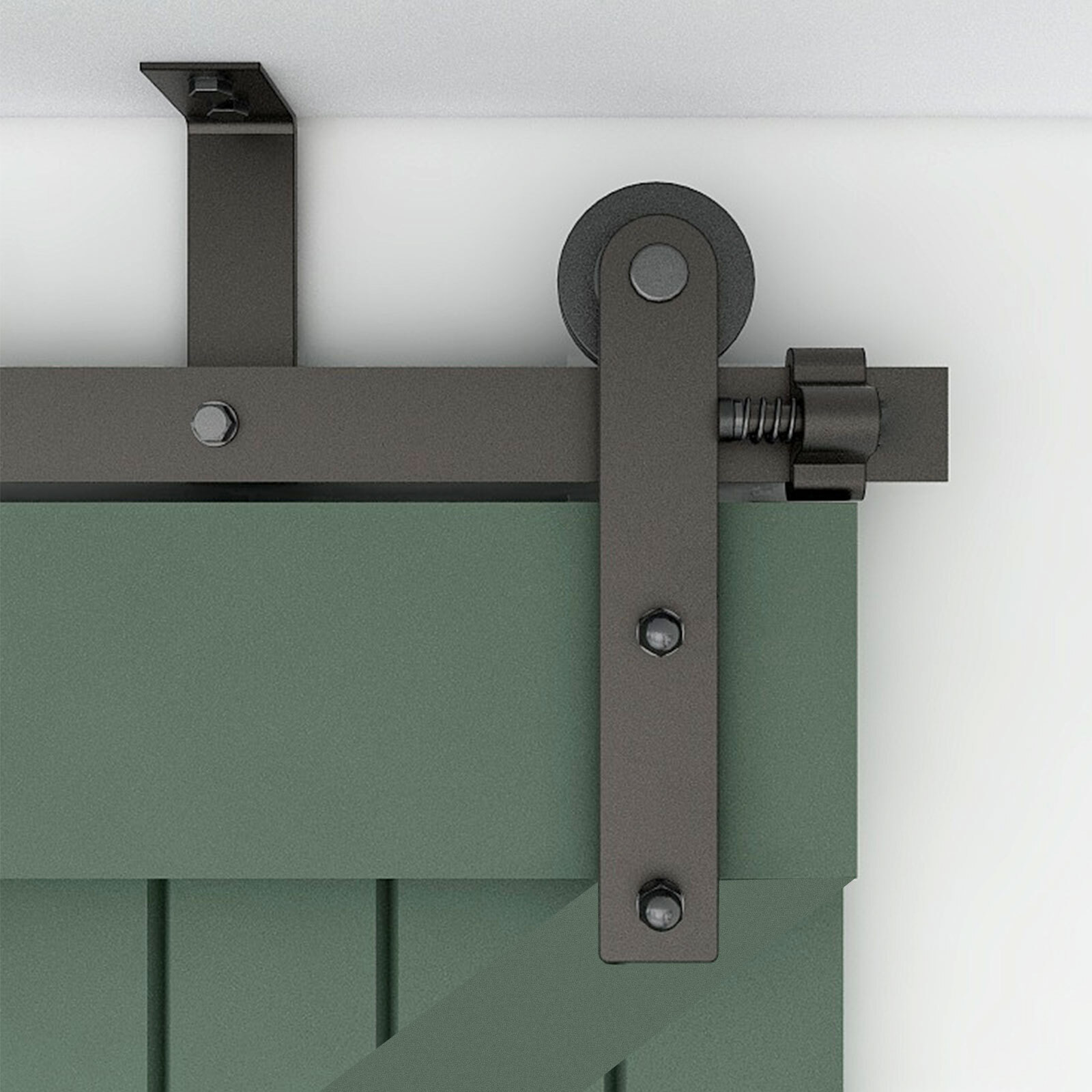 4FT-20FT Ceiling Mount Rail Sliding Barn Door Hardware Kit Track Roller Closet