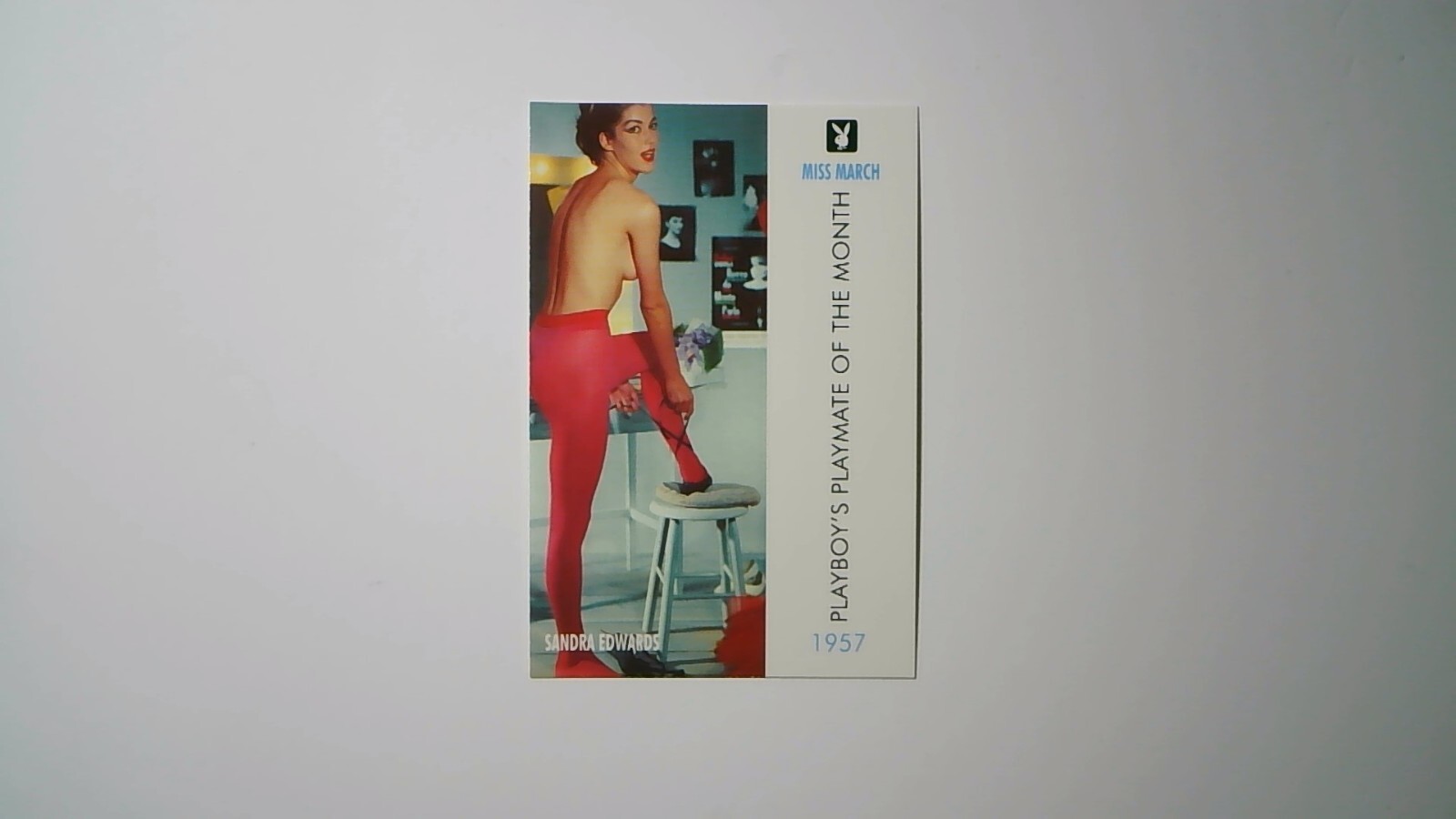 1995 Playboy Centerfold Collector Card March #12 Sandra Edwards