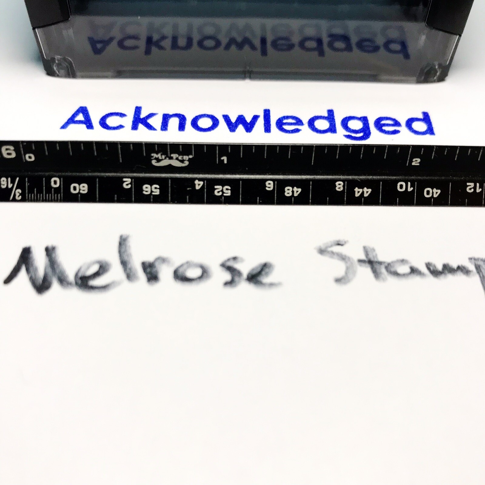Acknowledged Rubber Stamp Blue Ink Self Inking Ideal 4913