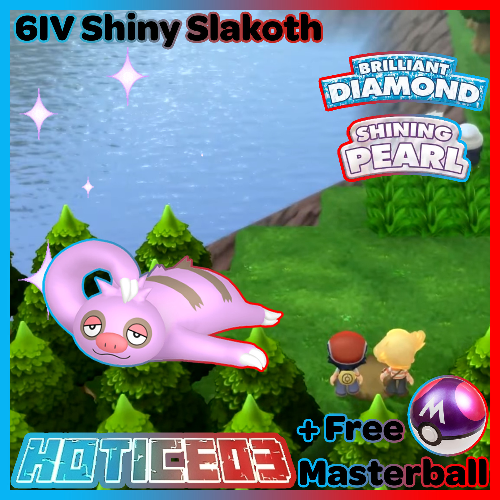 6IV Shiny/Non Shiny Slakoth Pokemon Brilliant Diamond Shining Pearl