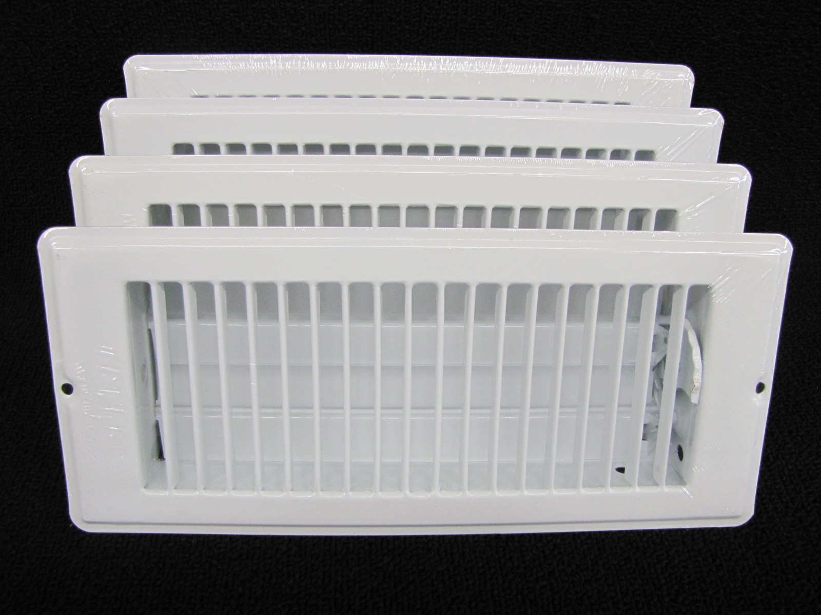 Mobile Home RV Parts Floor Register 4" x 10" White Metal Floor Vent.  Lot of 4