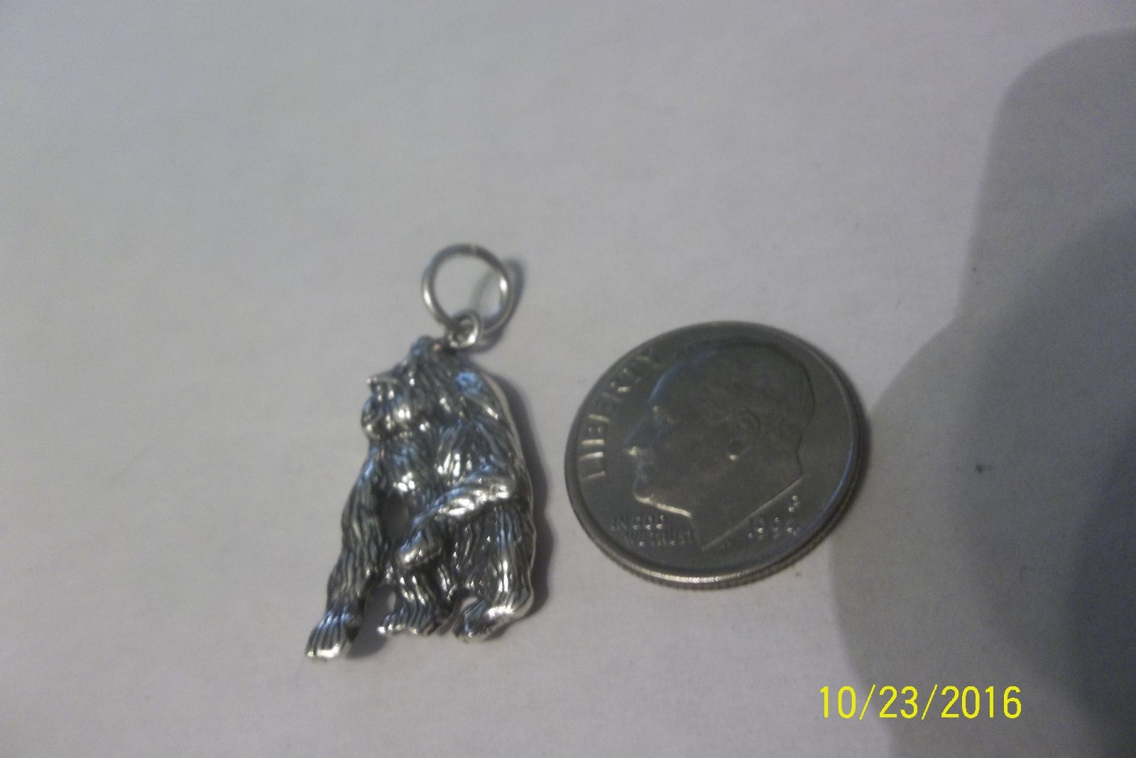 925 Sterling Silver, Gorilla Charm, Wildlife & Nature Theme 278736