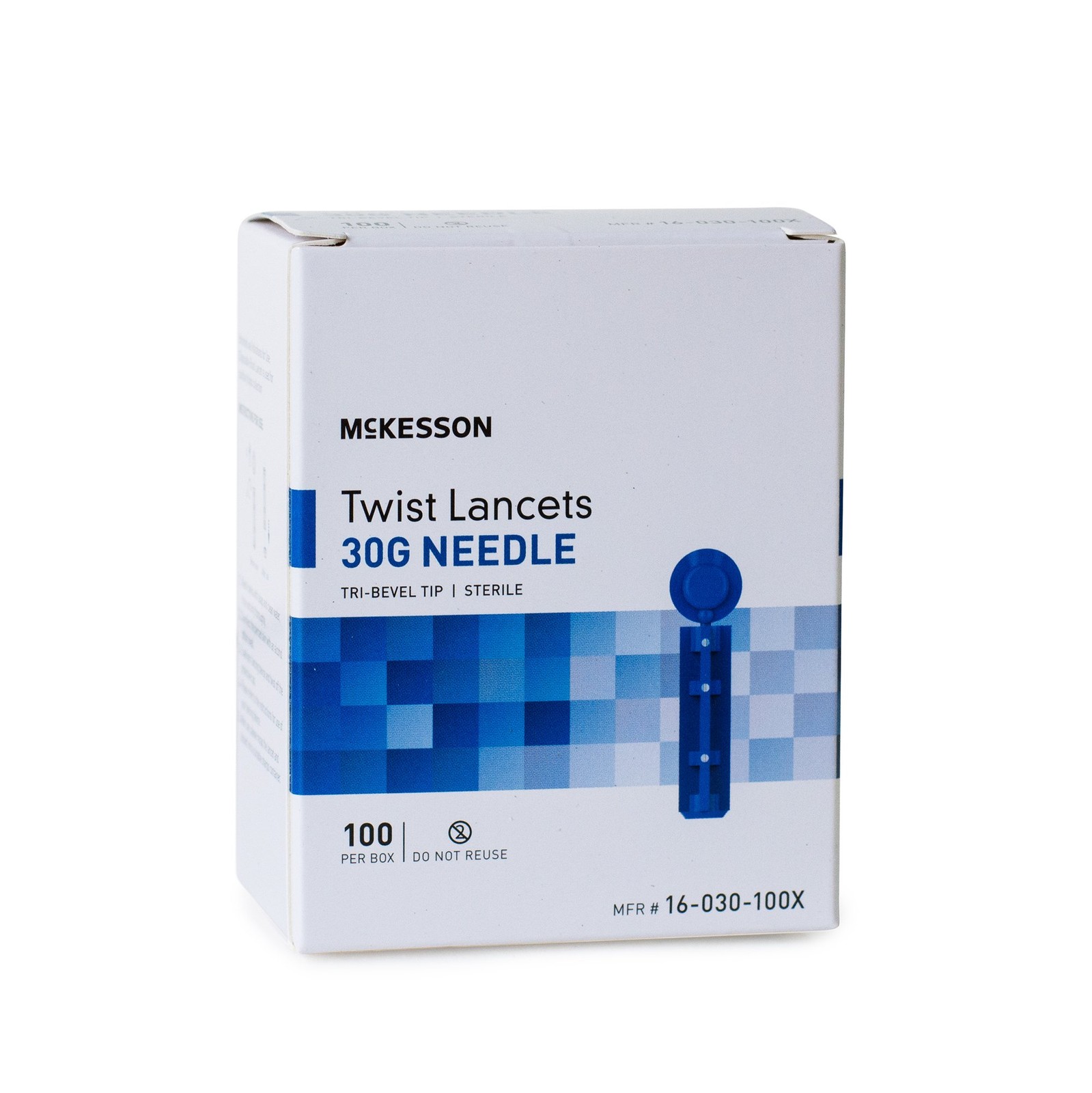 McKesson Lancet for Lancing Device 30 Gauge 1.8 mm Depth 50 Box(s) 100 /Box