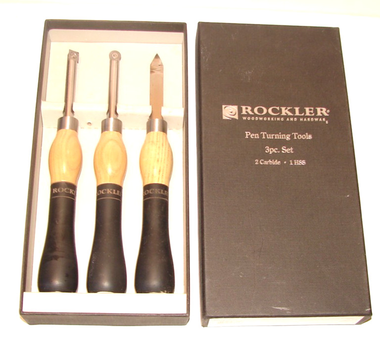 ROCKLER WOODWORKING Pen Turning Tools Ergonomic Tools 2 Carbide 1 HSS in BOX