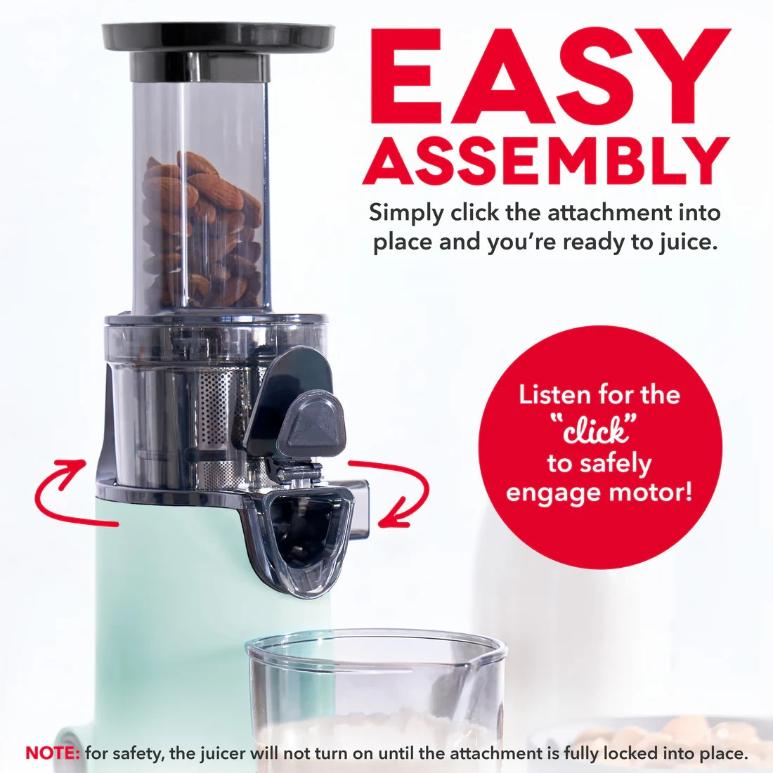 DASH Compact Cold Press Power Juicer - Aqua