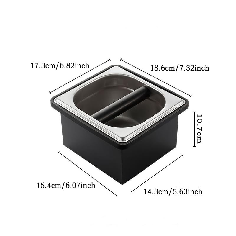 Coffee Knock , Stainless Steel Coffee Espresso Knock Coffee Grounds Bin with ...