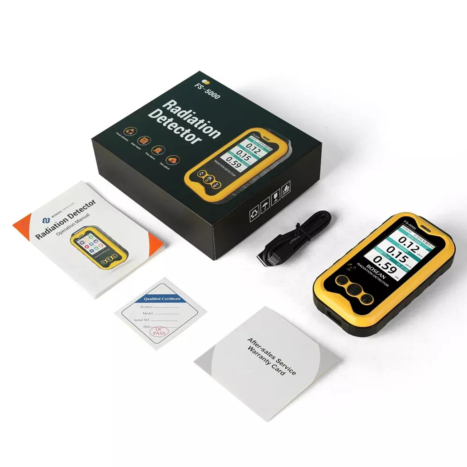 FS-5000 Nuclear Radiation Detector Geiger Counter for Beta Gamma Ray Meter