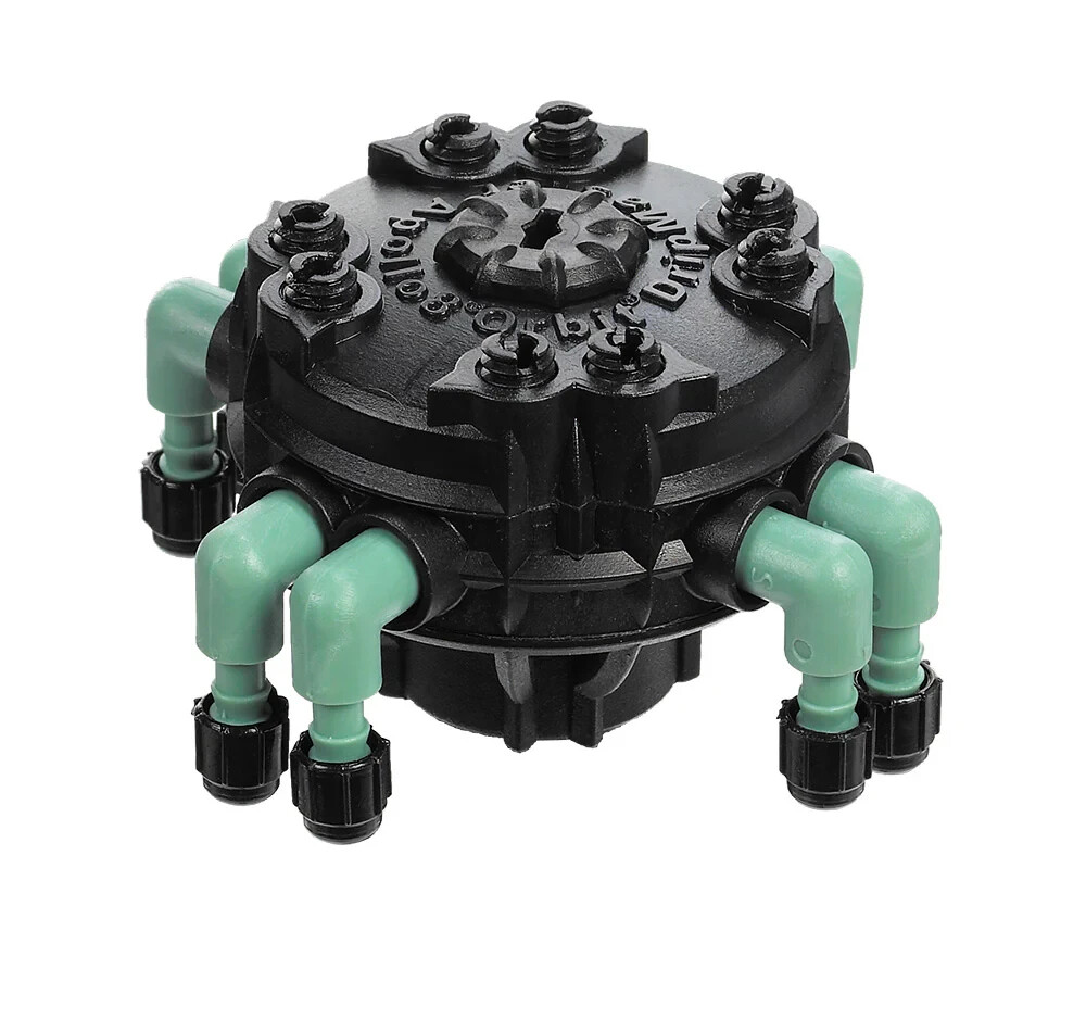 NEW Orbit 8 Port Watering Sprinkler Drip Manifold 1/4" Tube Irrigation