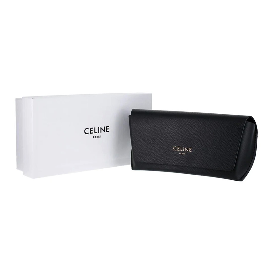 Celine Sunglasses Eyeglasses Medium Soft Leather Case w/ Cloth & Giftbox - Black