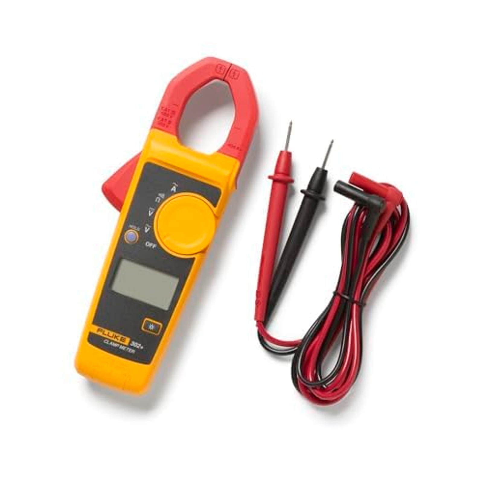 Fluke 302+ Digital Clamp Meter 400A AC Current 600V CAT III Backlit Display