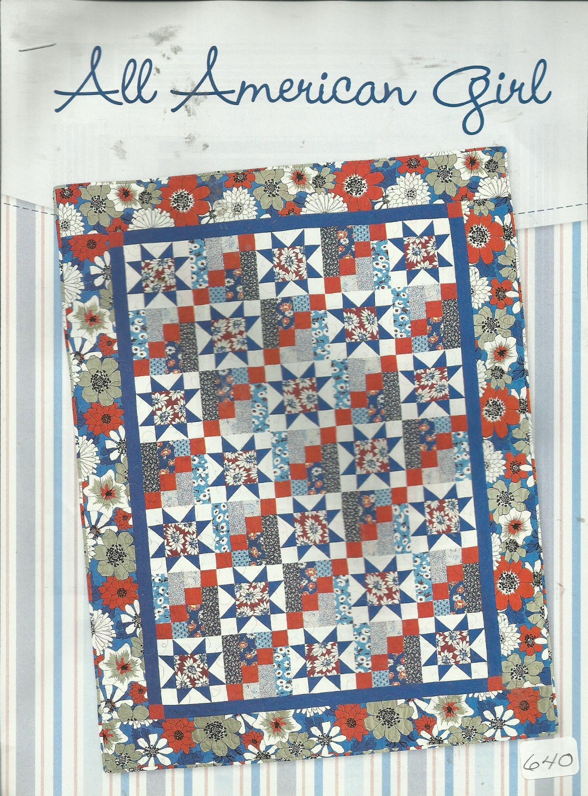 C0505  ALL AMERICAN GIRL  CHILDRENS'  QUILT  PATTERN/INSTRUCTIONS
