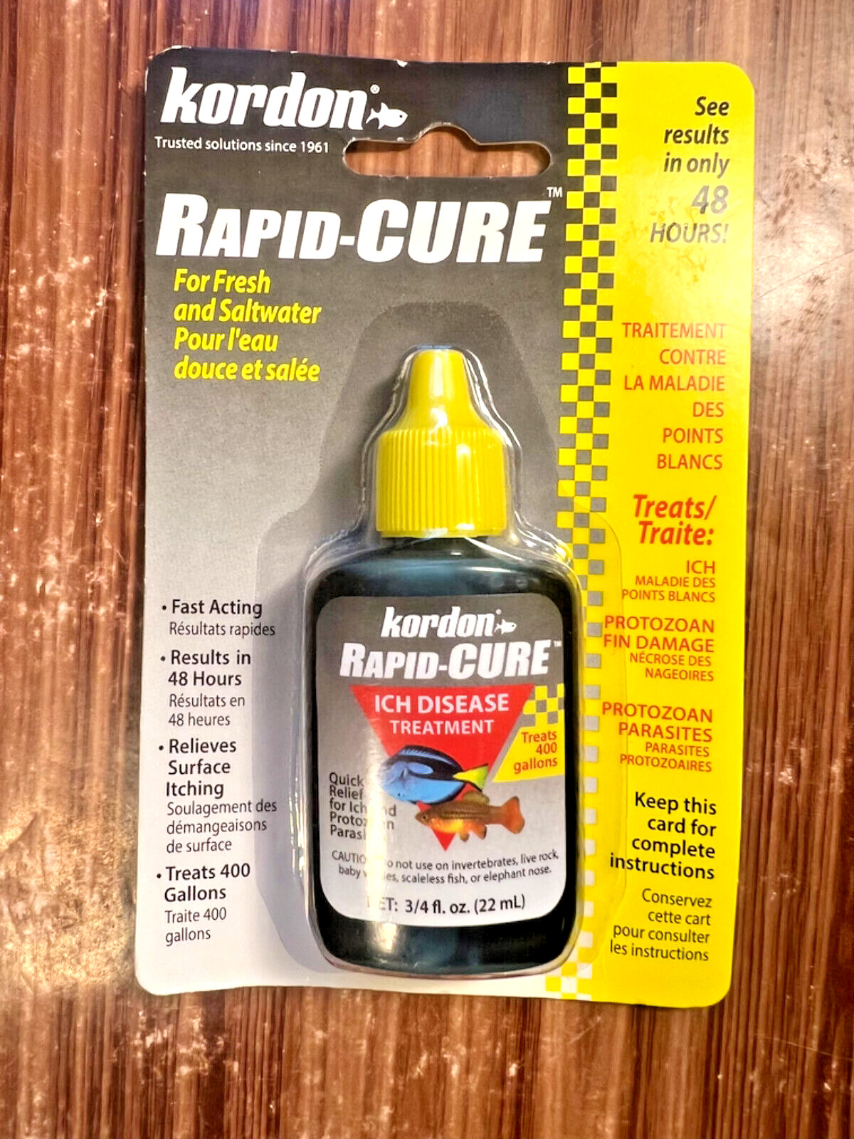 Kordon Rapid-Cure Ich Parasite Treatment Traite Fresh Saltwater Fish 37911 NEW