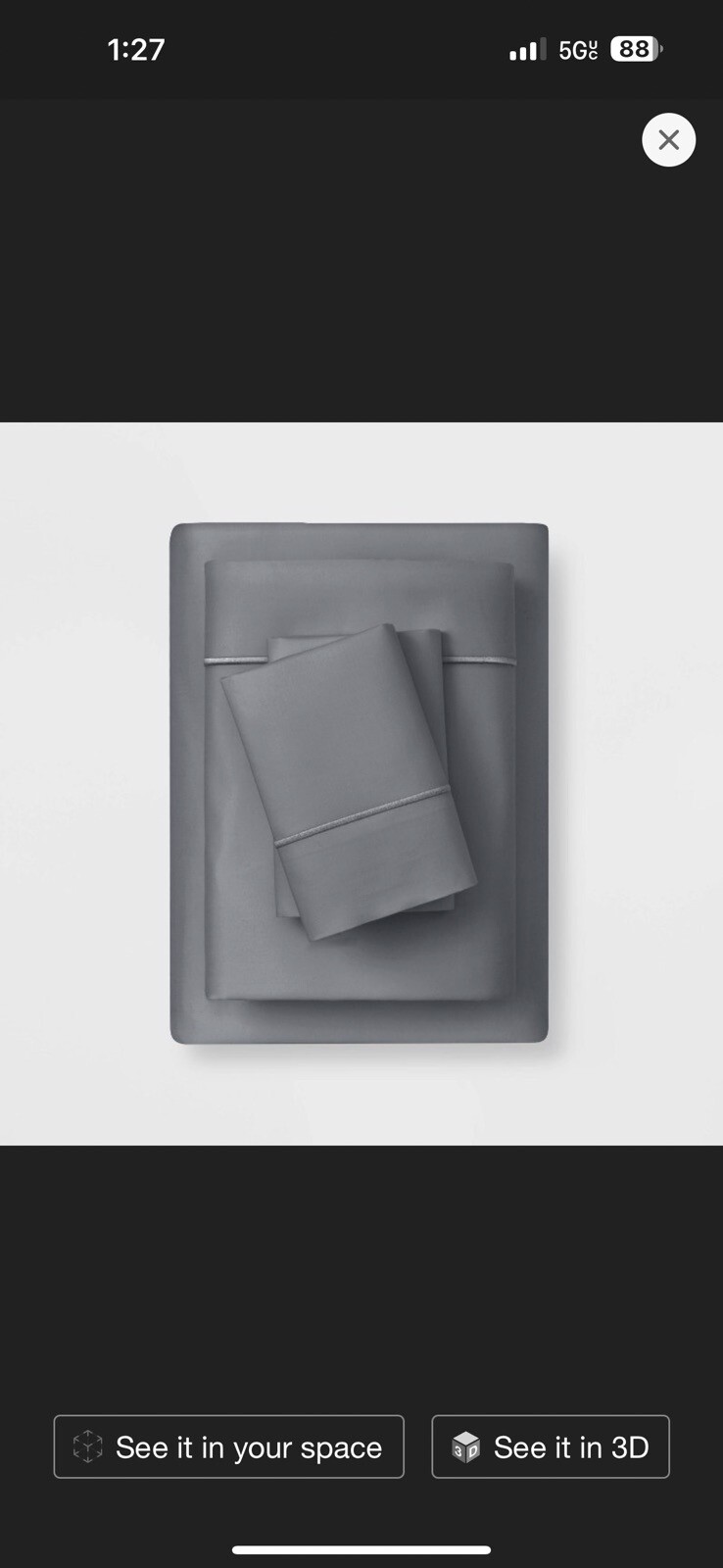 King 6pc 1000 Thread Count Solid Sheet Set Radiant Gray - Threshold Signature