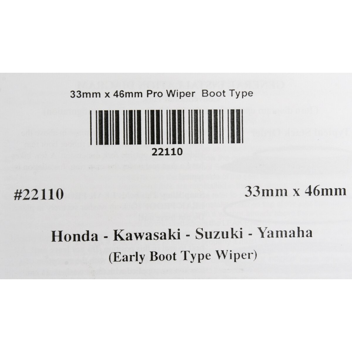 Leak Proof Wiper Fork Seals - 22110