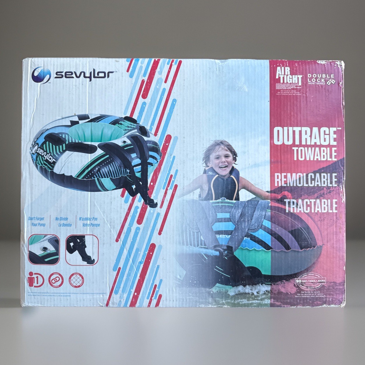 Sevylor 48" Outrage Single Person Towable Tube Tractable Lake Rafting New Sealed