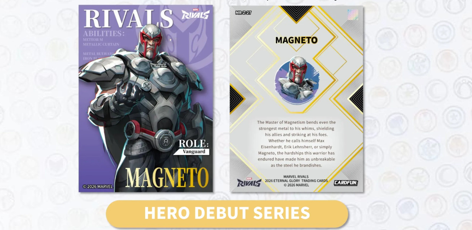2026 Cardfun Marvel Rivals Eternal Glory HERO DEBUT SERIES PYC Complete Your Set