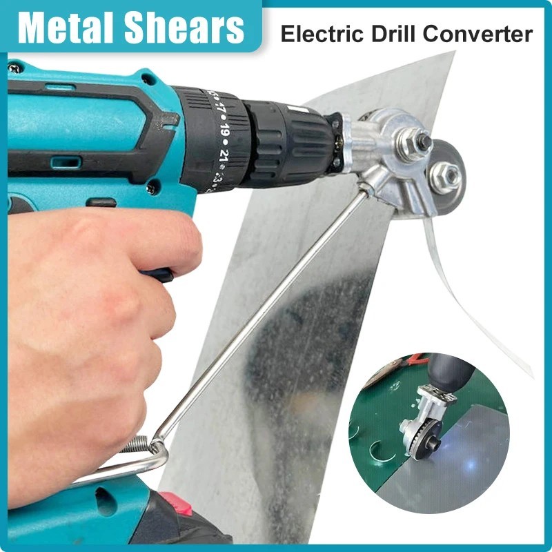 Electric Drill Shears Plate Cutter Attachment Metal Sheet Cutter Nibbler Saw .