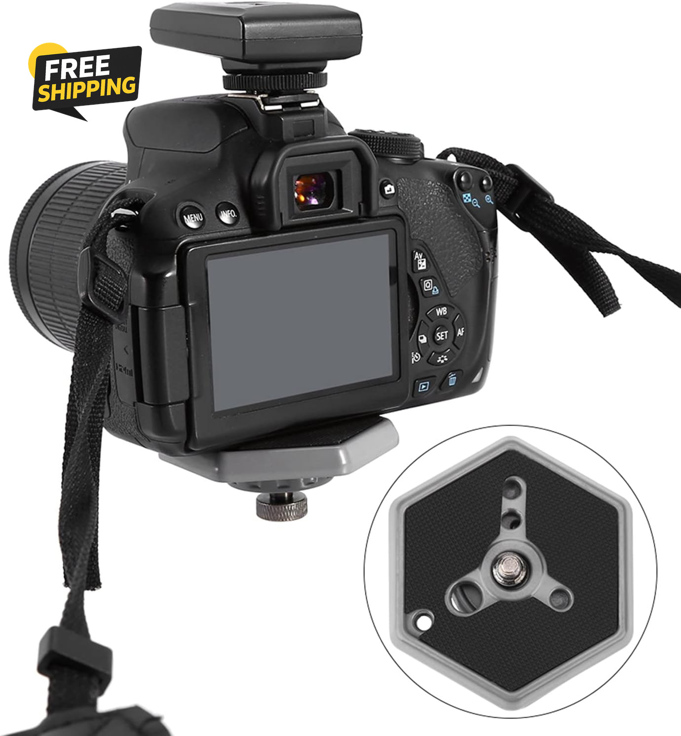 Hexagon Quick Release Plate for Tripod Camera, Bogen Quick Release