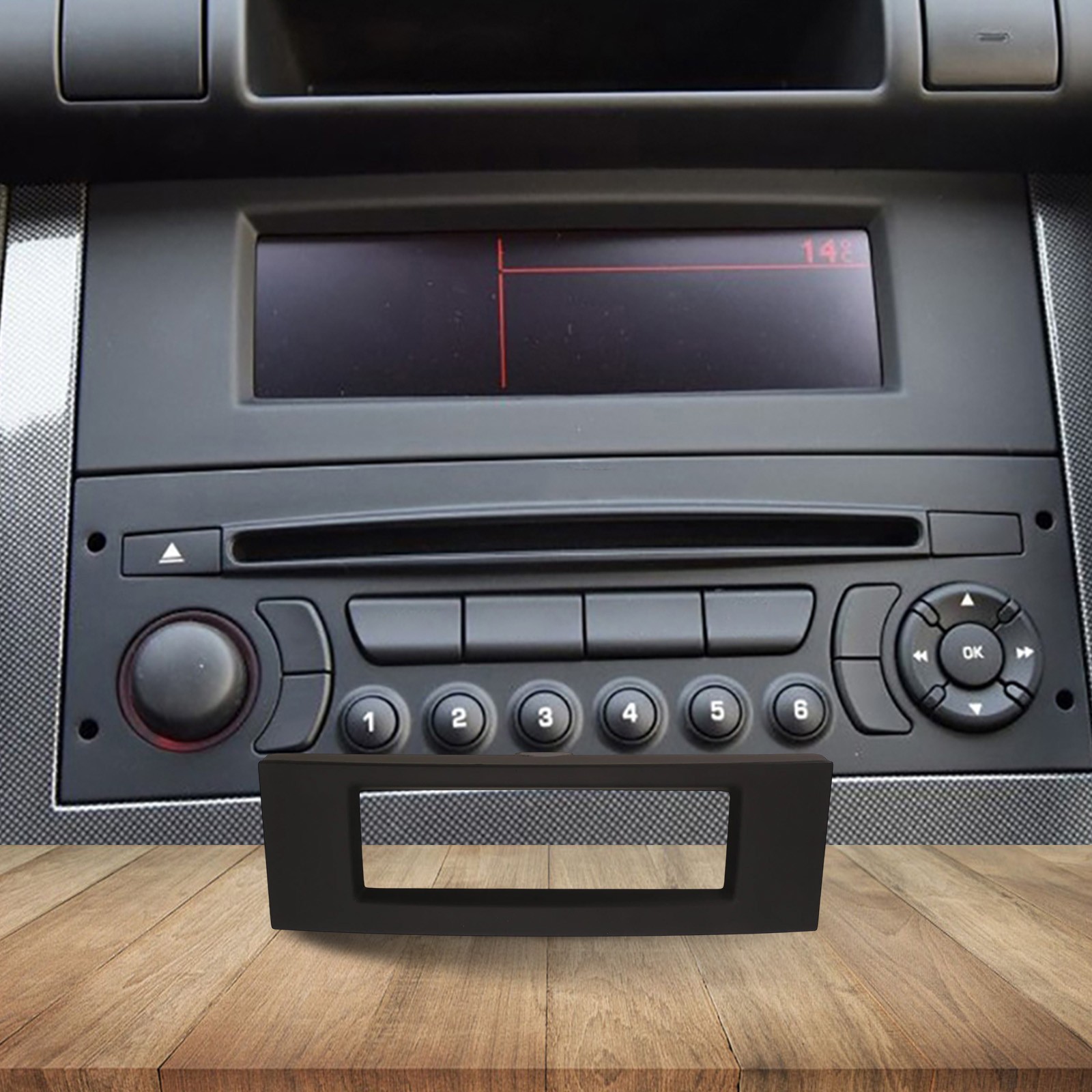 Sleek Black Frame Design for RD4 Car Multifunctional For CD Player Use