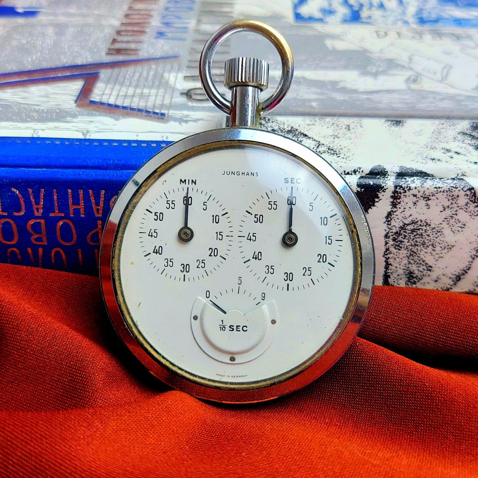 Vintage Stopwatch JUNHGANS One Button Old German Mechanical Stopwatch