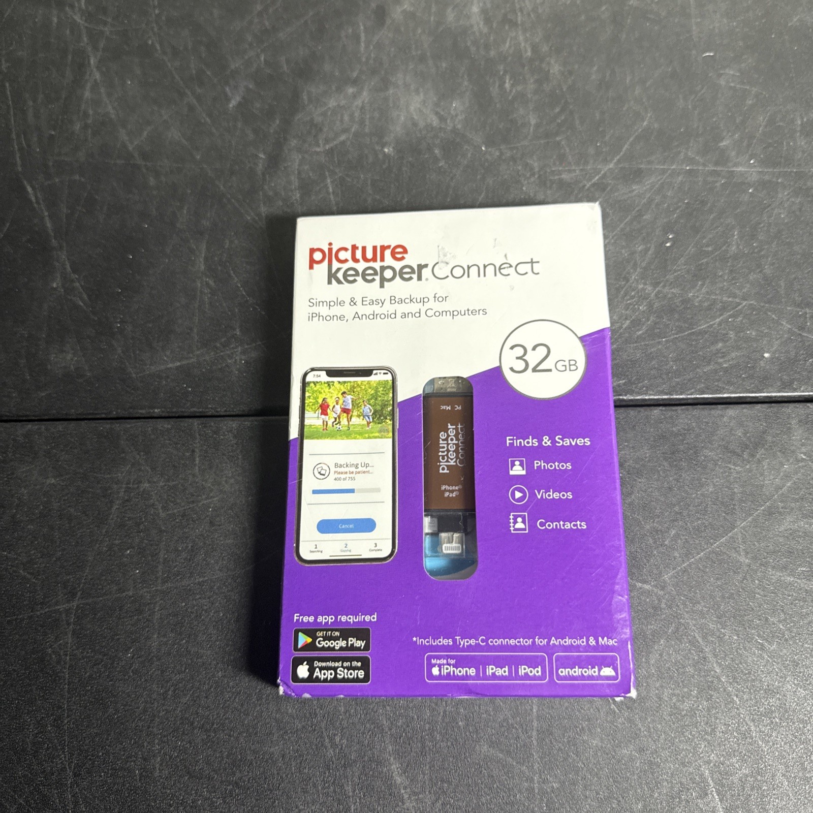 Picture Keeper Connect 32GB Photo Backup USB Flash Drive for Mobile & PC