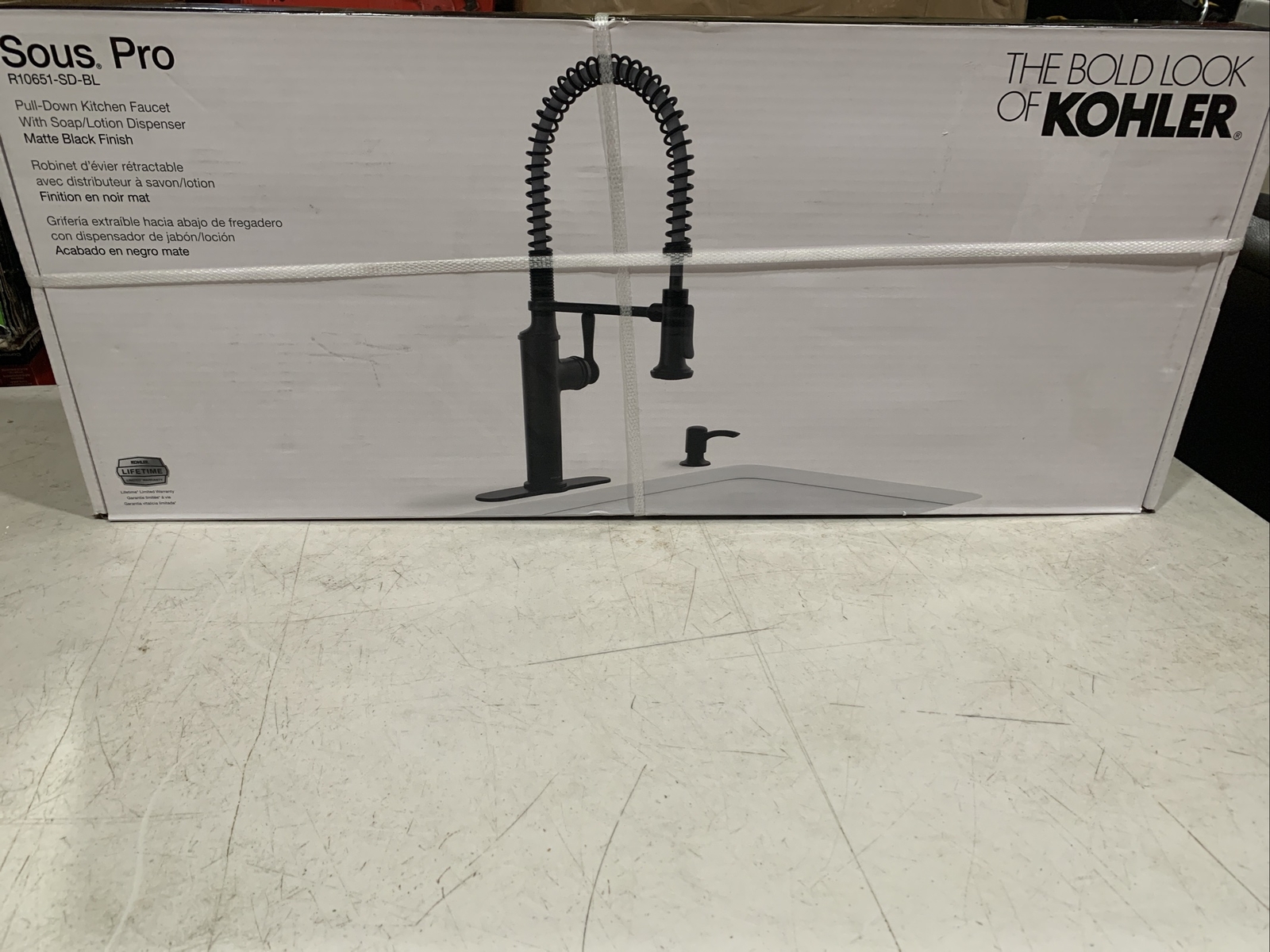 Kohler Sous Pro Faucet - Matte Black Finish With Soap Dispenser R10651-SD-BL NEW